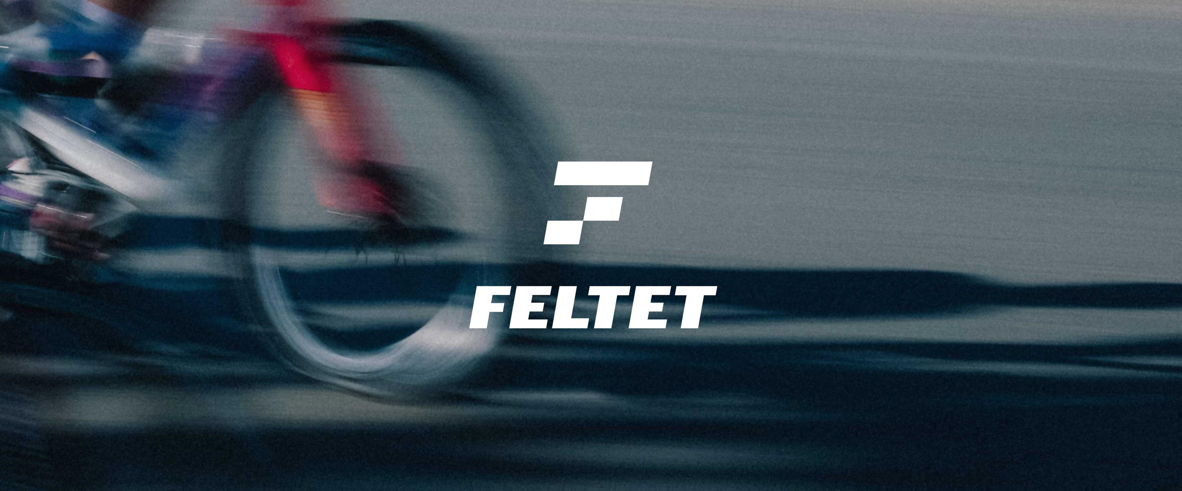 Feltet logo animating on signature pink colour