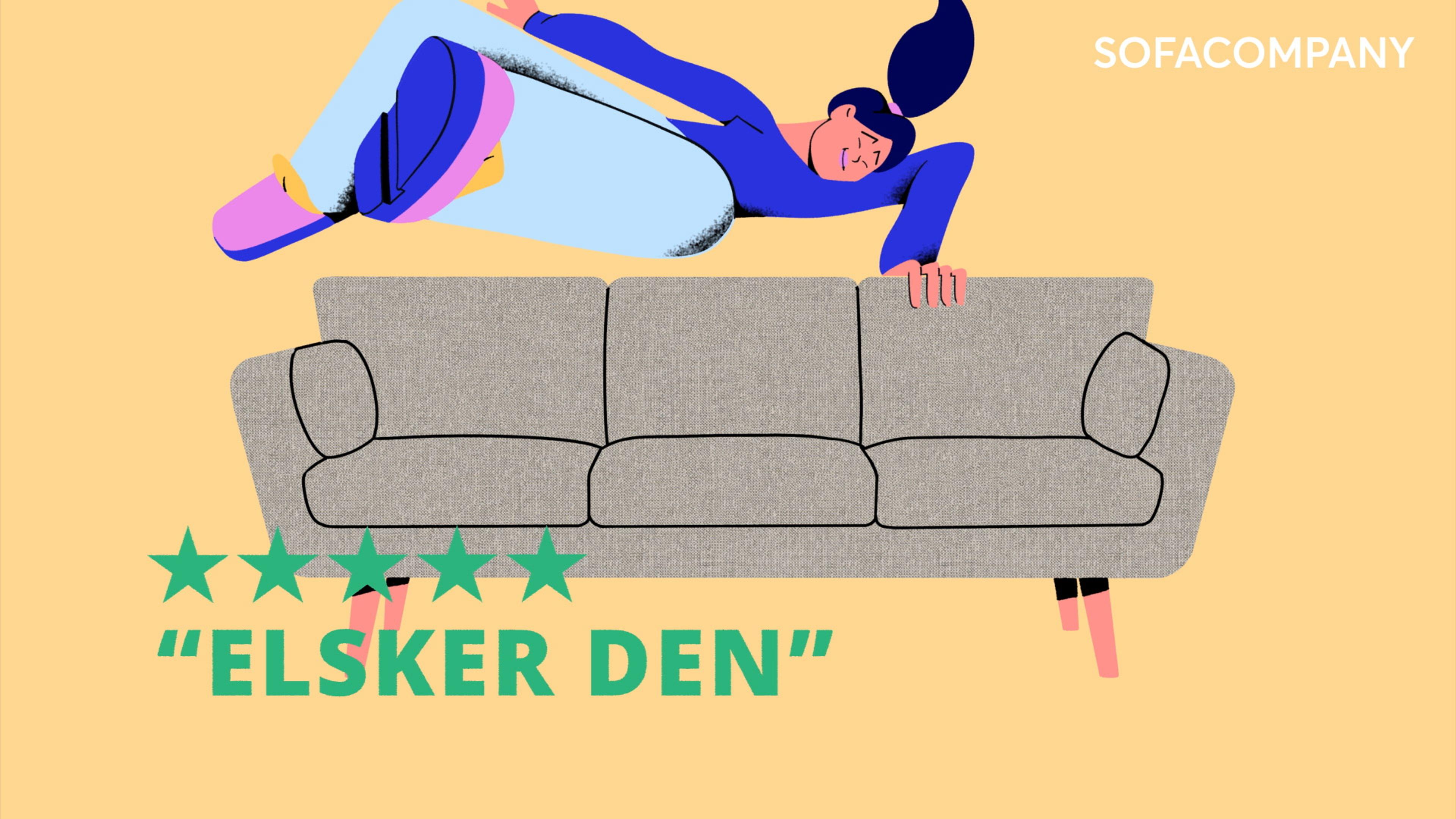Woman jumping on couch