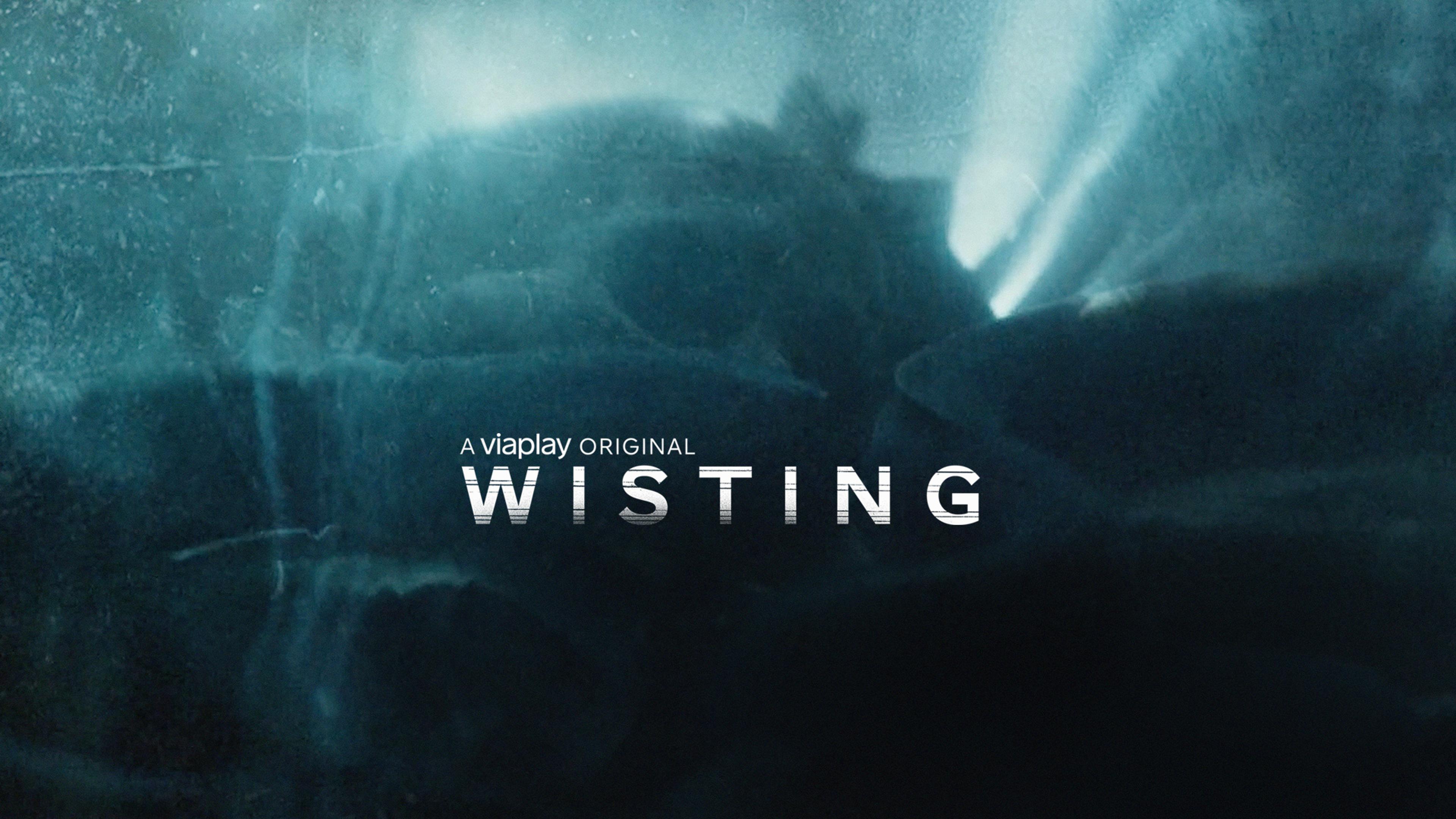 wisting tv series title logo on a blurry rainy background