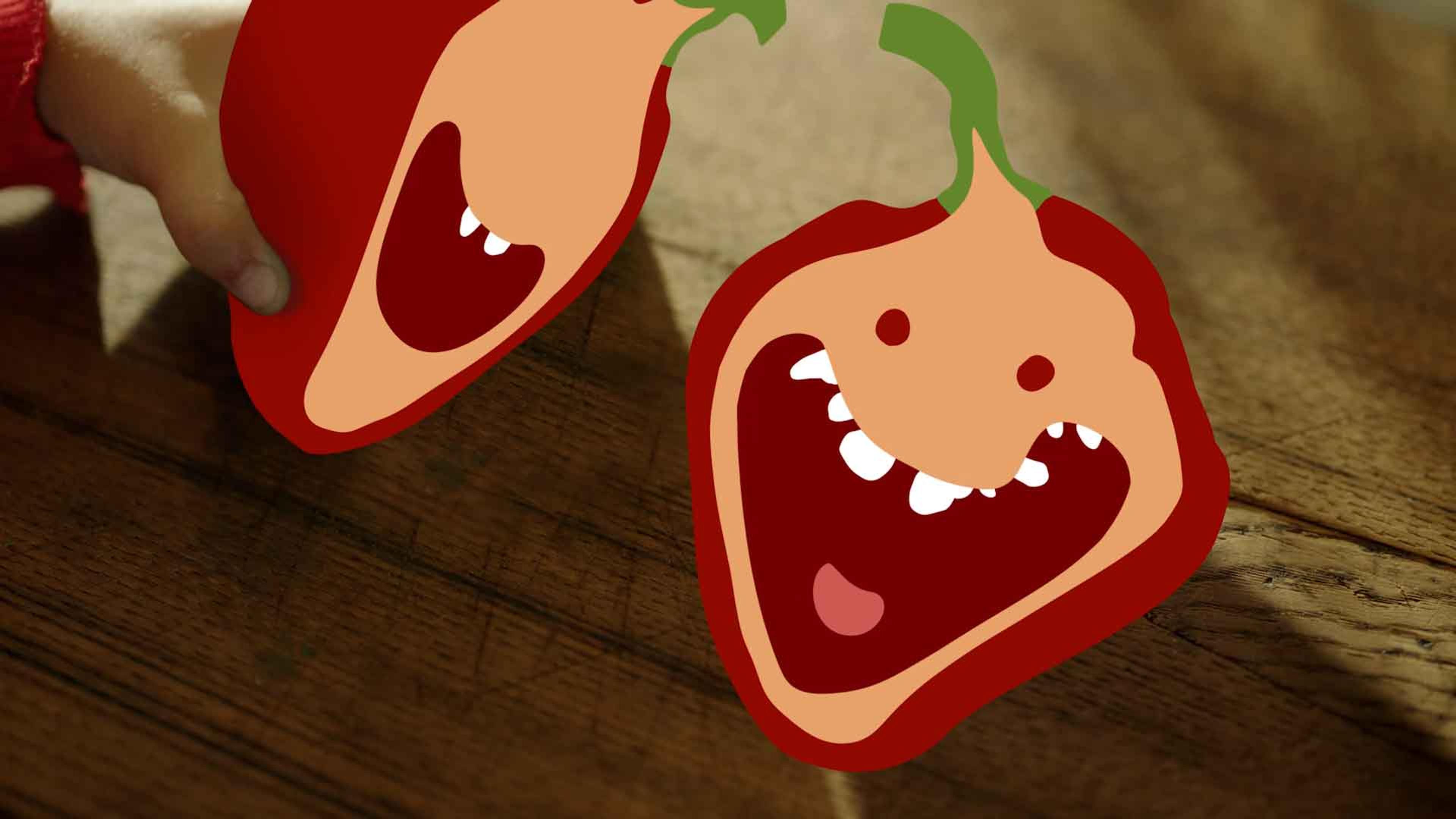 animated bell pepper smiling