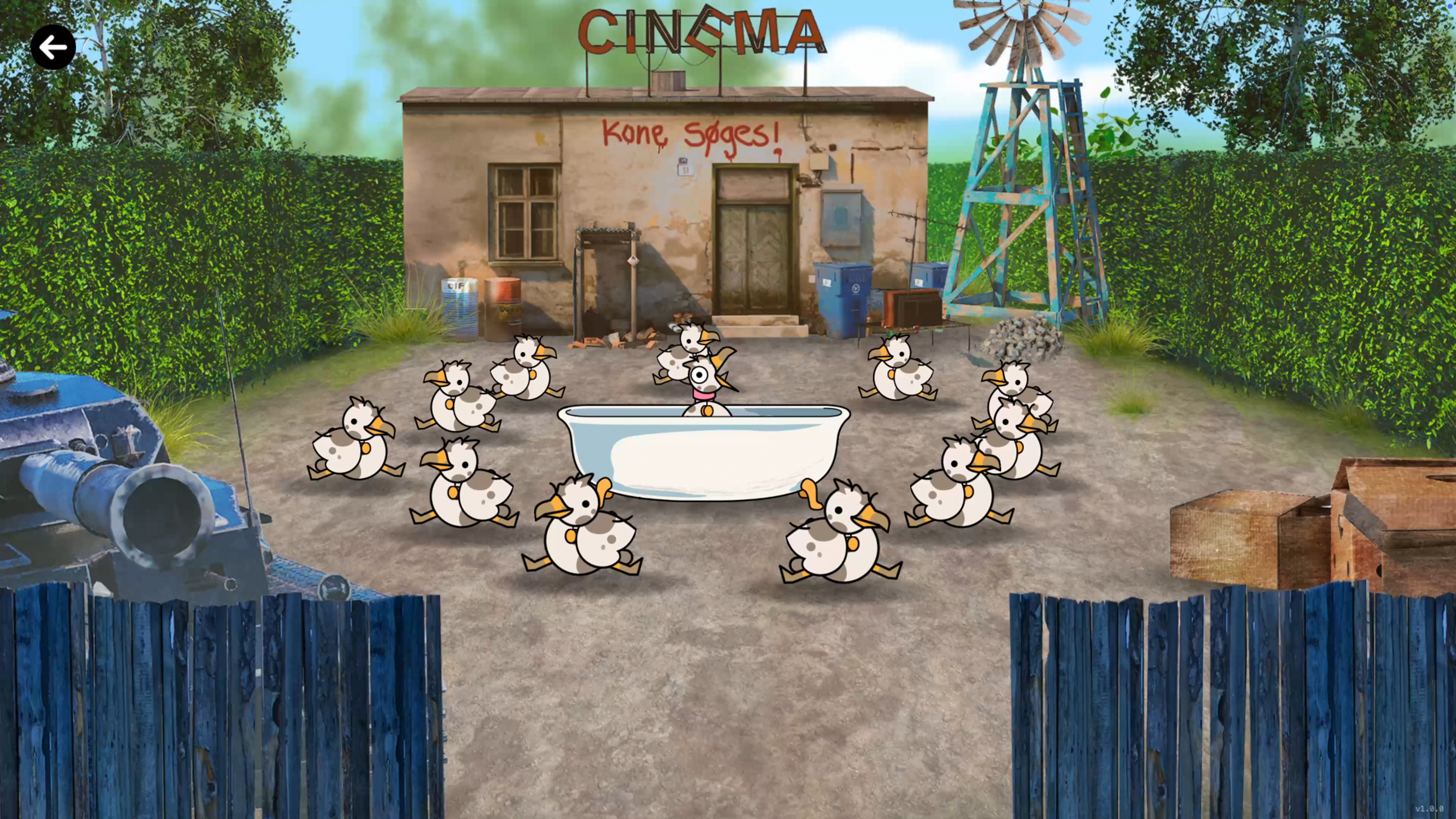 Seagulls bathing outtake