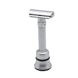 Pearl Shaving Flexi Adjustable Machined DE Safety Razor with Stand, Matte Finish - Pearl Shaving safety razor