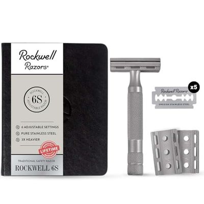 Rockwell 6S Adjustable Stainless Steel Safety Razor - Rockwell safety razor