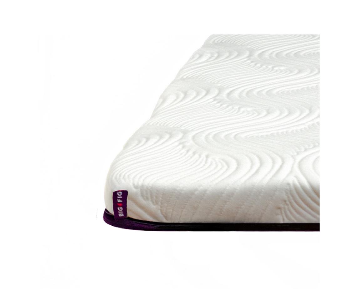 Big Fig Micro-Coil Topper with white, wavy surface and fig colored corner patch labeled "BIG FIG".