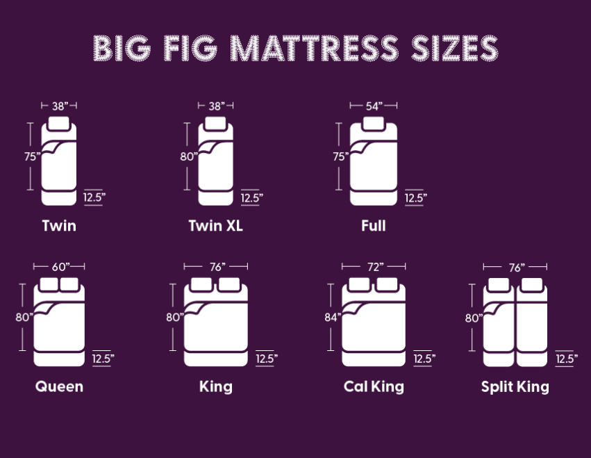 mattress size chart