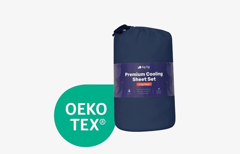 Big Fig's Premium Cooling Sheets Are OEKO-TEX® Certified, Meaning They’ve Been Tested Against 100 Different Criteria And Passed With Flying Colors.