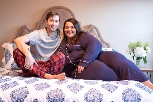 miranda and kevin on mattress for plus size couples