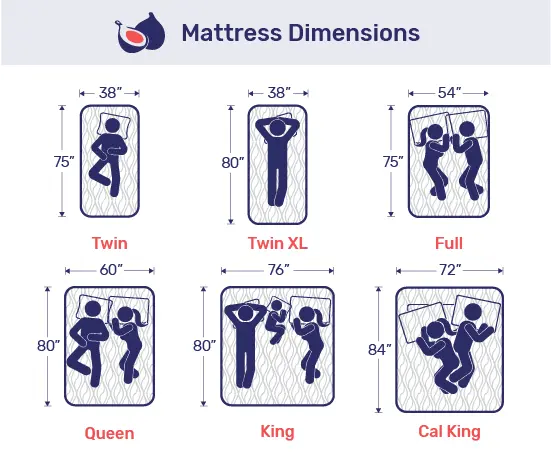 mattress size chart