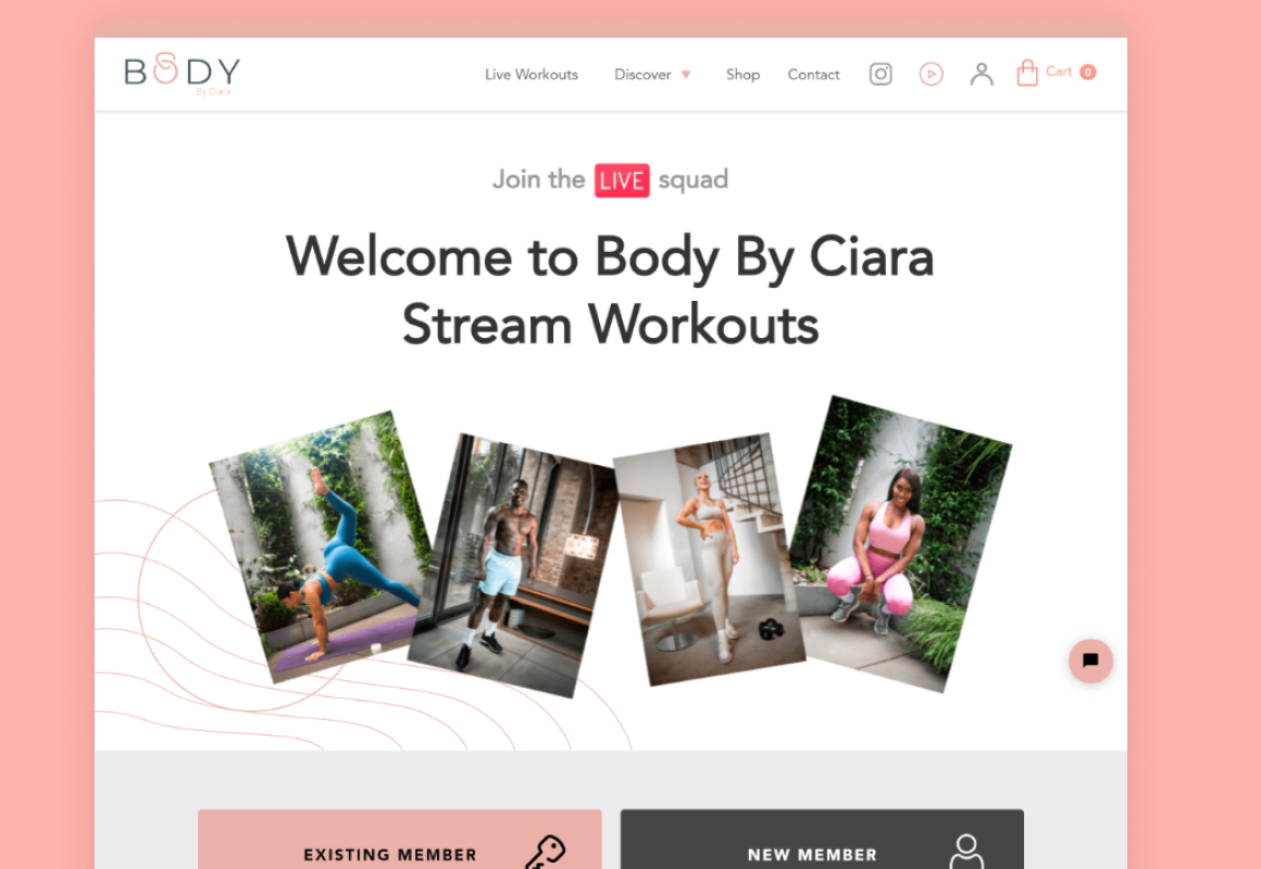 Body by Ciara's fitness subscription platform