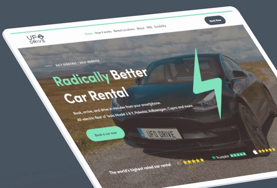 Radically Better Car Rental with UFO Drive