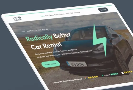 Radically Better Car Rental with UFO Drive