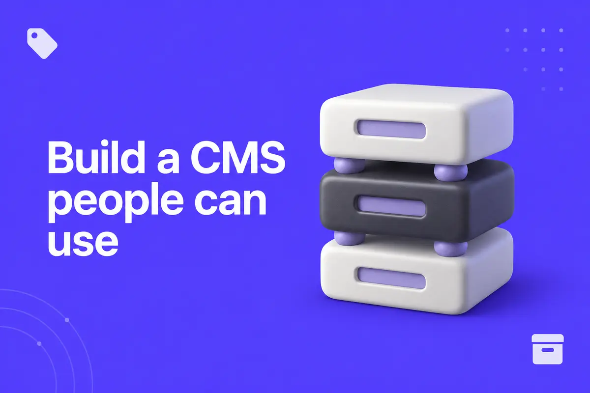 Purple editorial cover for Webflow CMS Content Modelling: Stop Making Every Update a Rebuild