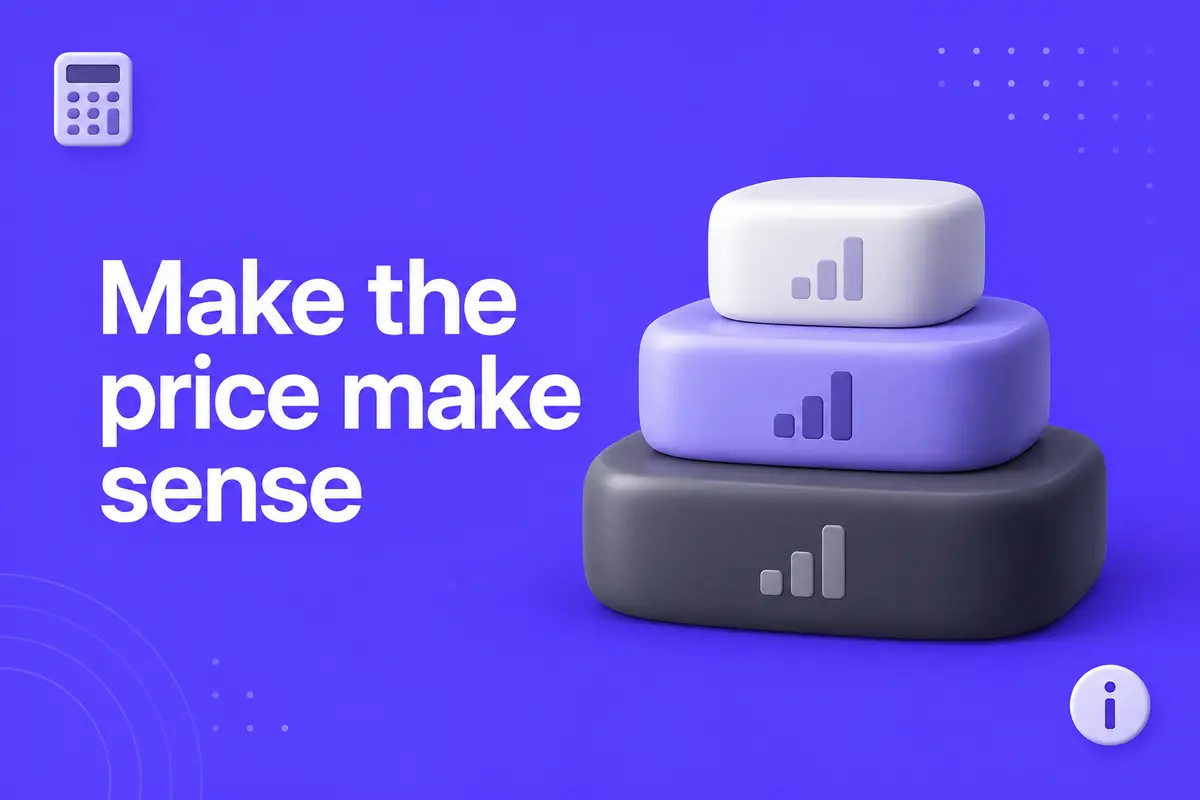 Purple editorial cover for SaaS Pricing Page Design: Answer the Questions Behind the Price