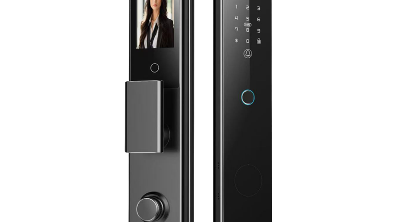 מנעול חכם Kontrol ZERO בגוון שחור — מבט מחוץ ופנים