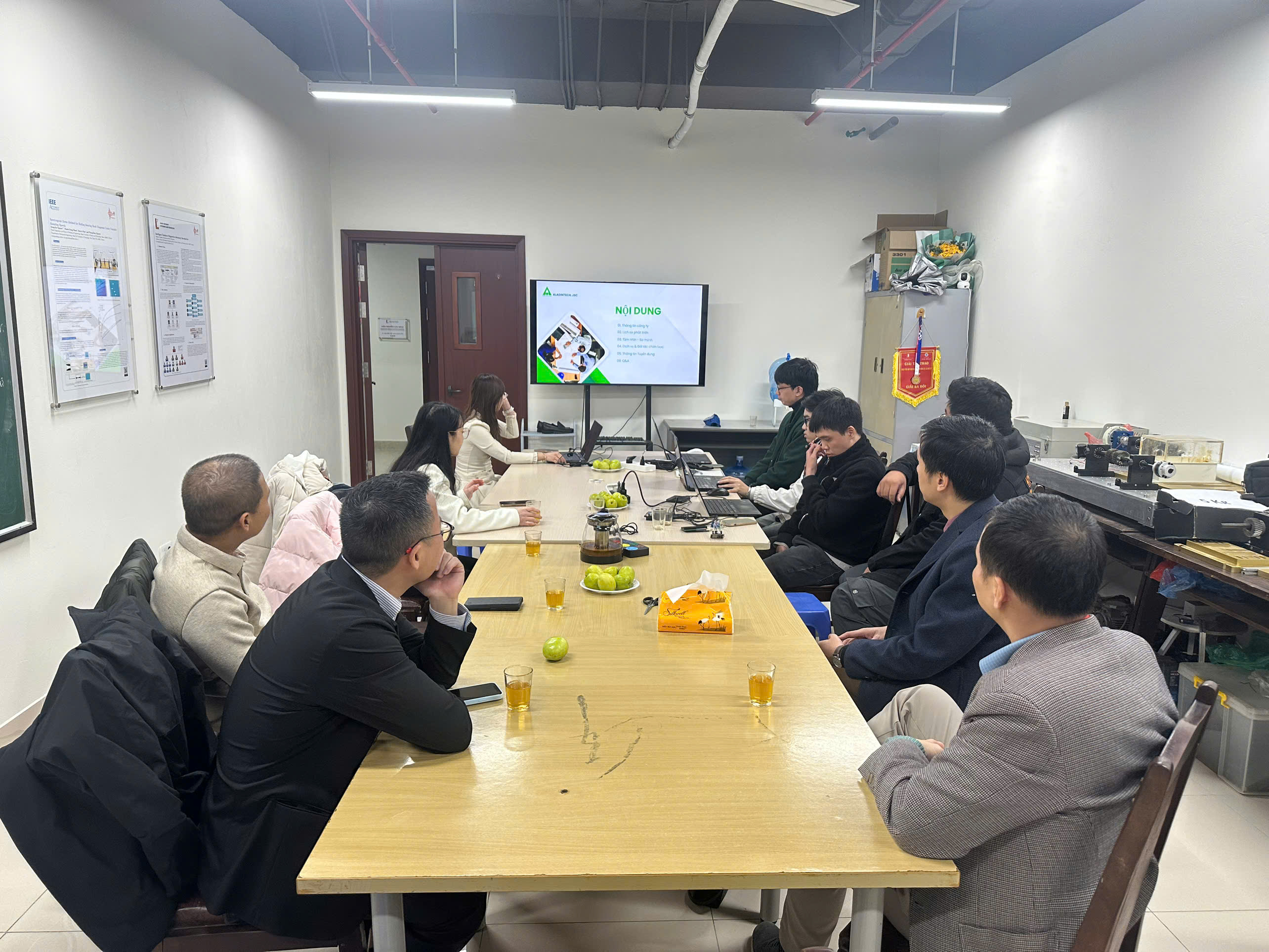 Exchange and cooperate with ALADIN company