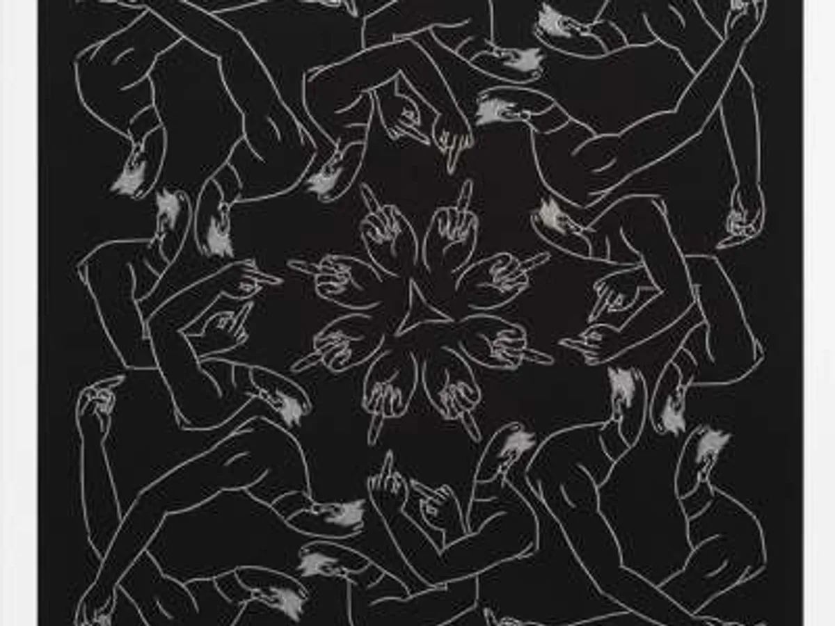 Middle Finger In Black