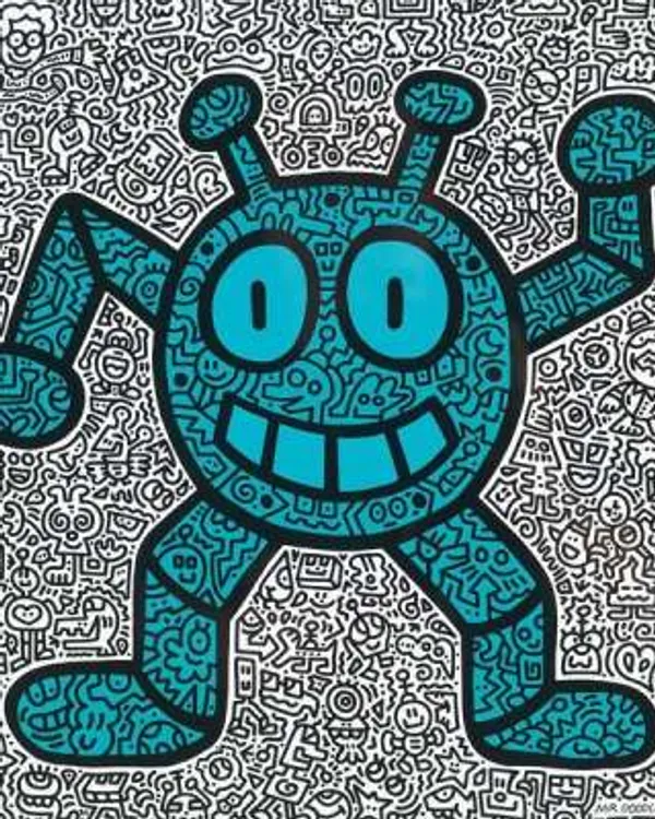 Blue Robot by Mr Doodle