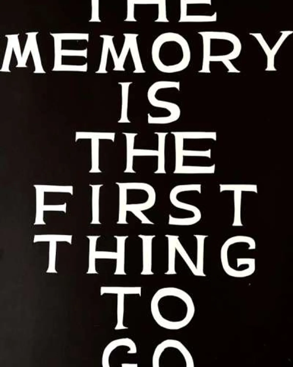 The Memory Is The First Thing To Go by David Shrigley