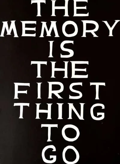 The Memory Is The First Thing To Go by David Shrigley