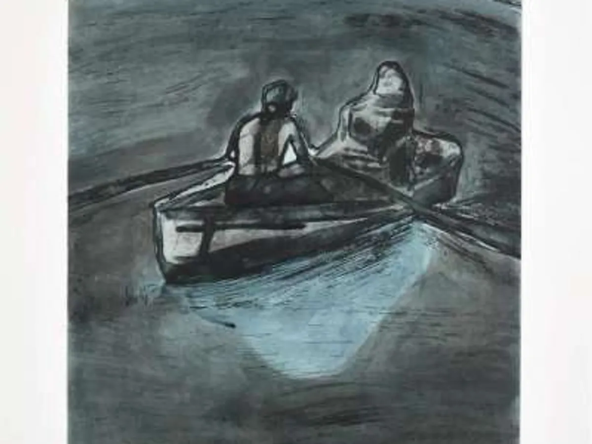 Two People At Night (Indigo)