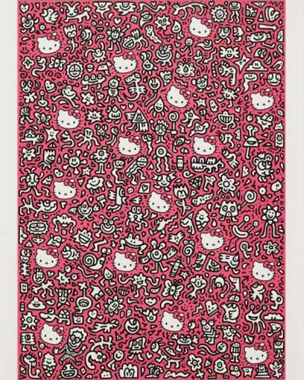 Pink Kitty by Mr Doodle