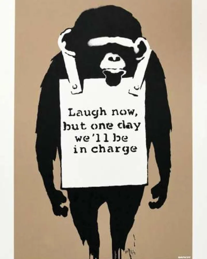 Laugh Now by Banksy