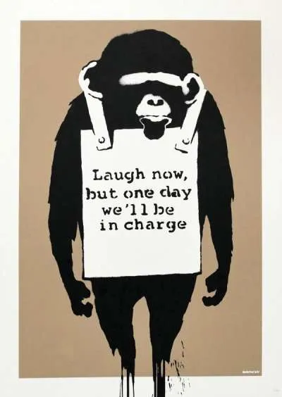Laugh Now by Banksy