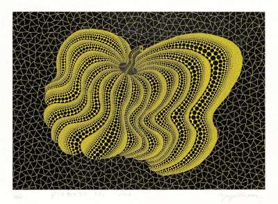 Dancing Pumpkin (YBL) , Kusama 320 by Yayoi Kusama