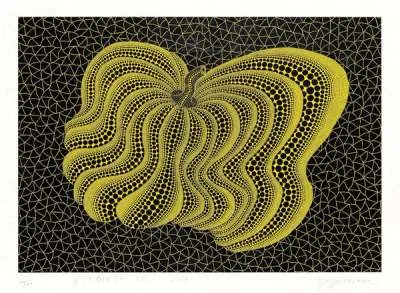 Dancing Pumpkin (YBL) , Kusama 320 by Yayoi Kusama