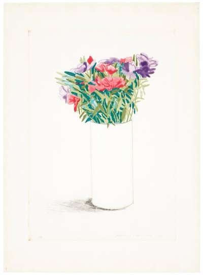 Godetia by David Hockney