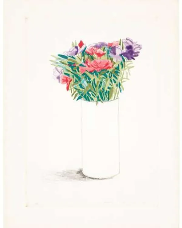 Godetia by David Hockney