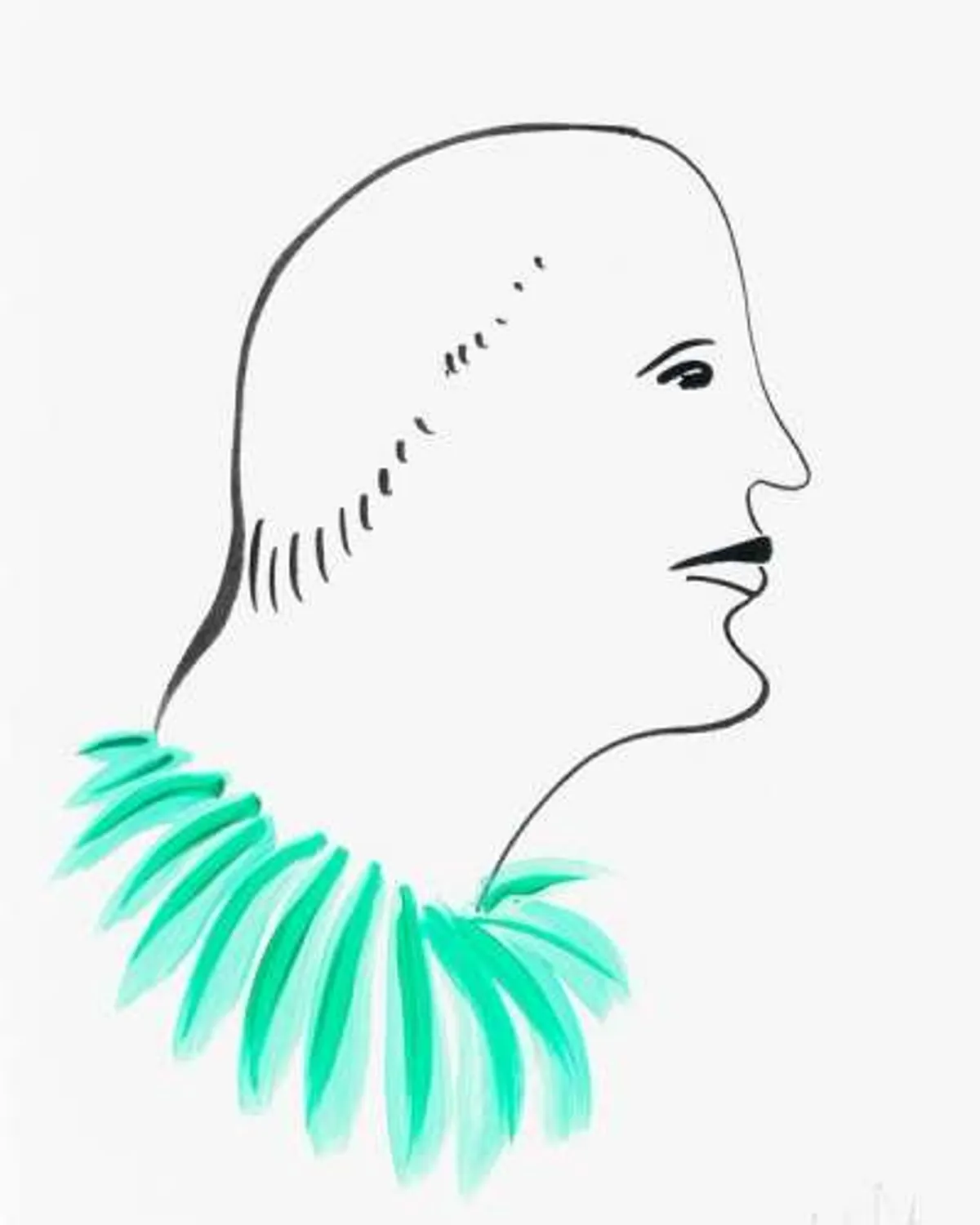 Untitled (green) by Nicolas Party