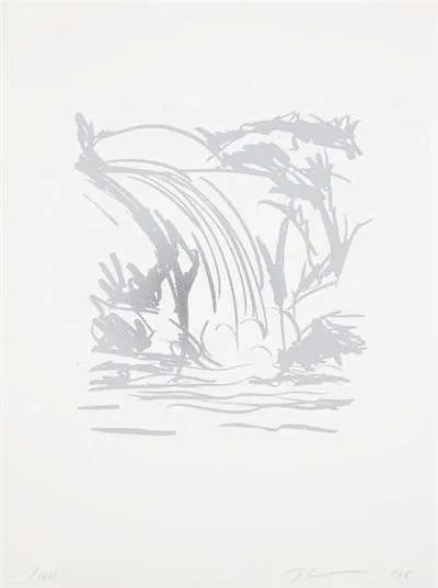Untitled (waterfall drawing) by Jeff Koons