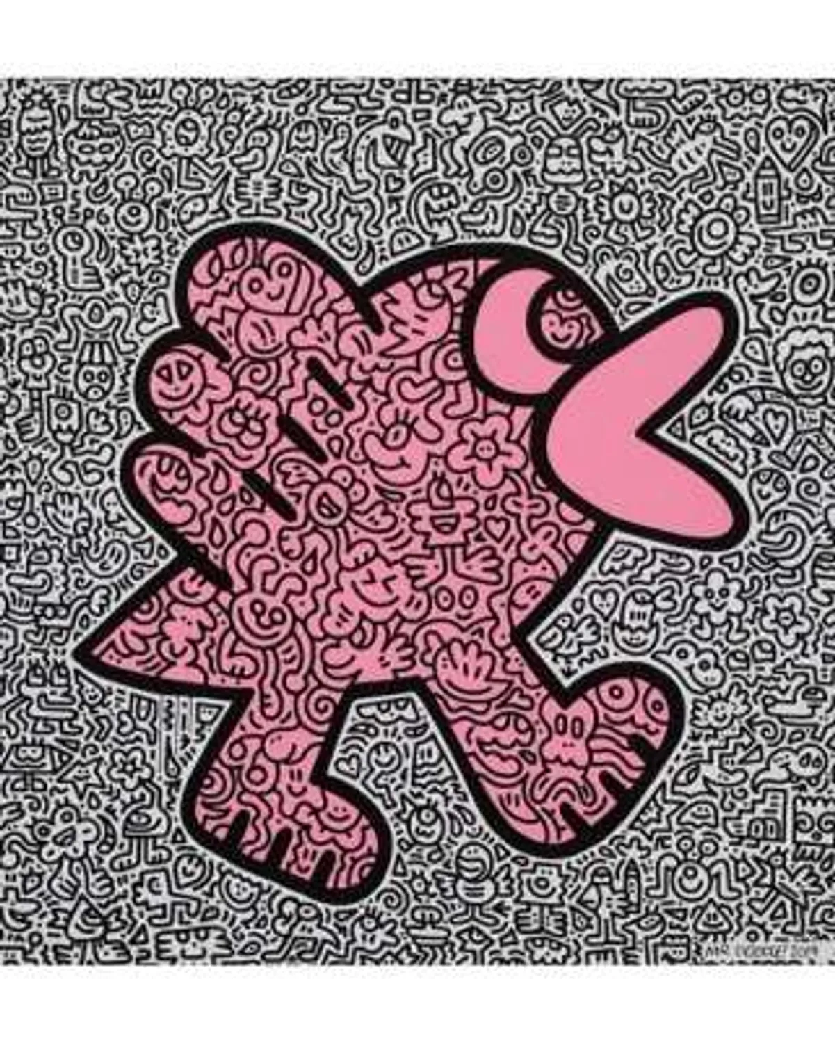 Pink Bird by Mr Doodle