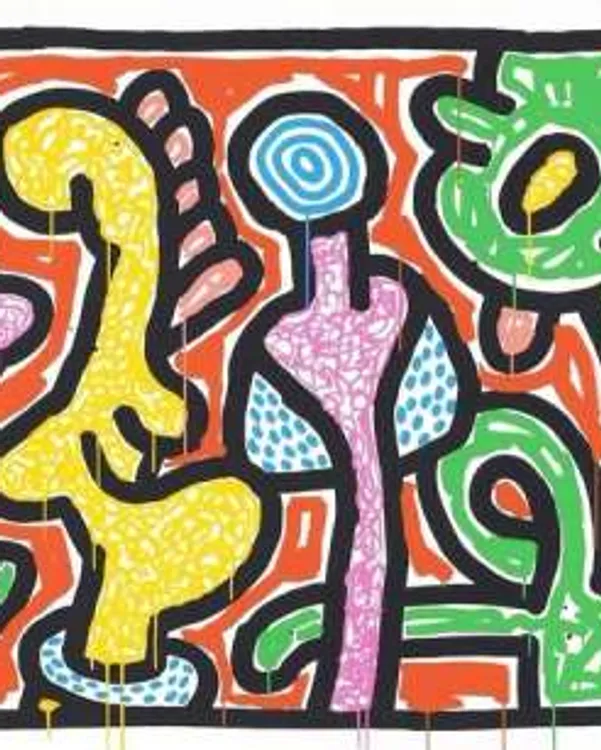 Flowers IV by Keith Haring