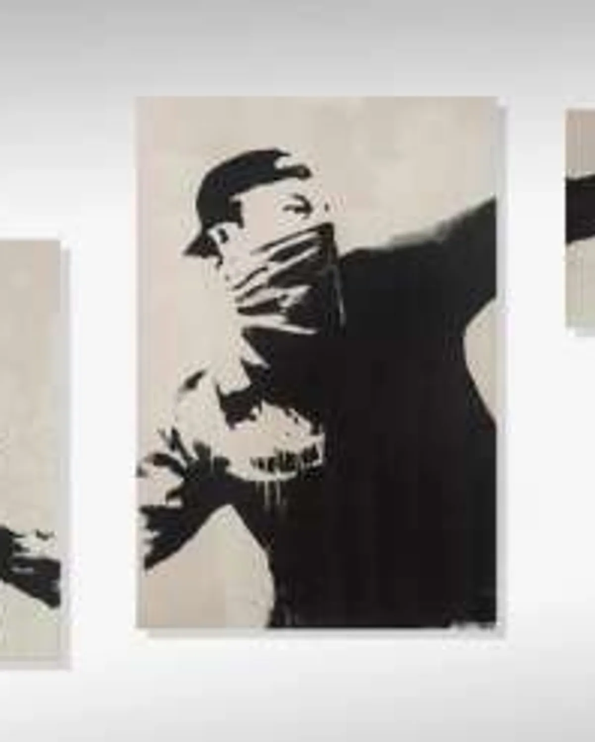 Thrower (Grey) by Banksy