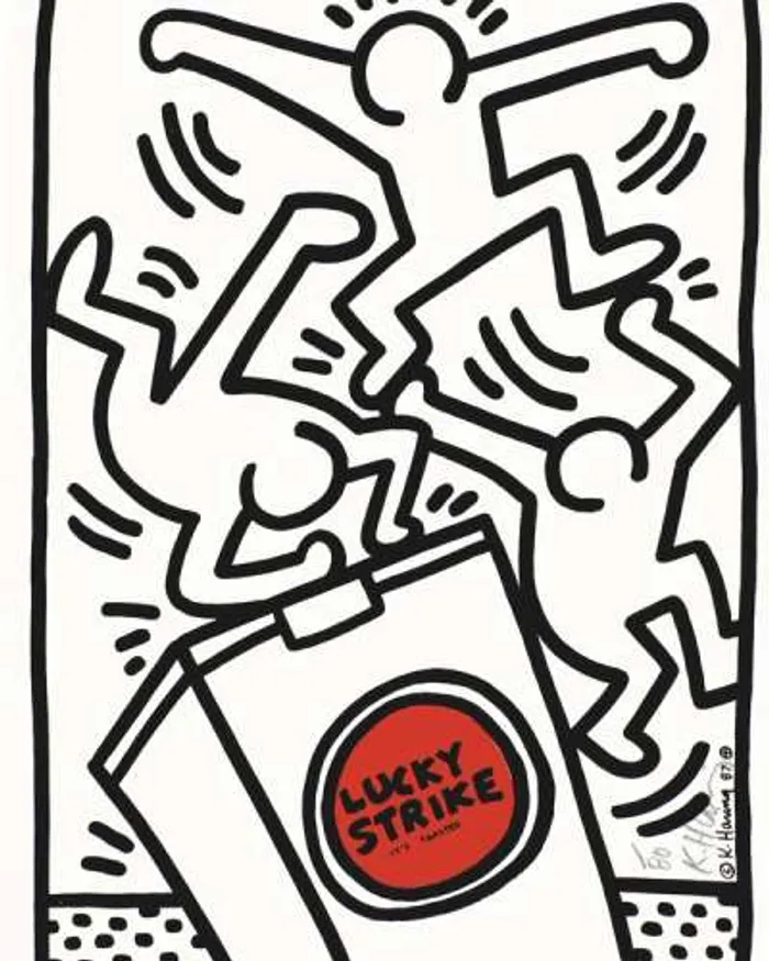 Lucky Strike (white) by Keith Haring