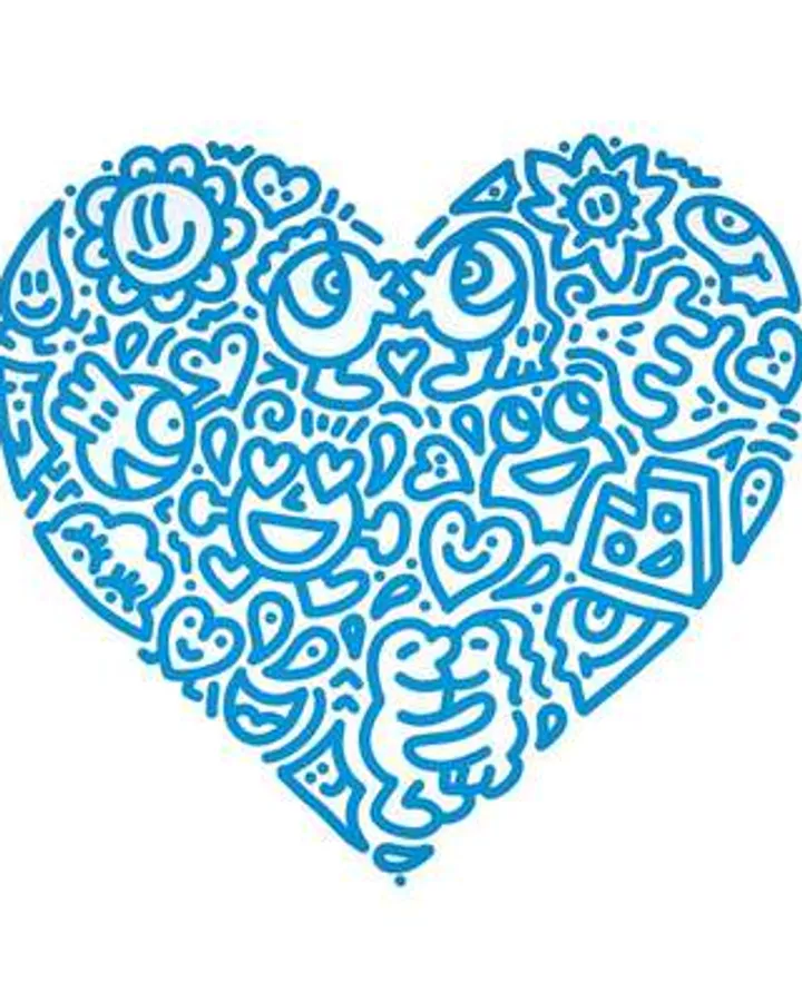 Lovers Cuddle by Mr Doodle