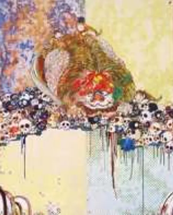 A Picture Of The Blessed Lion Who Stares At Death by Takashi Murakami