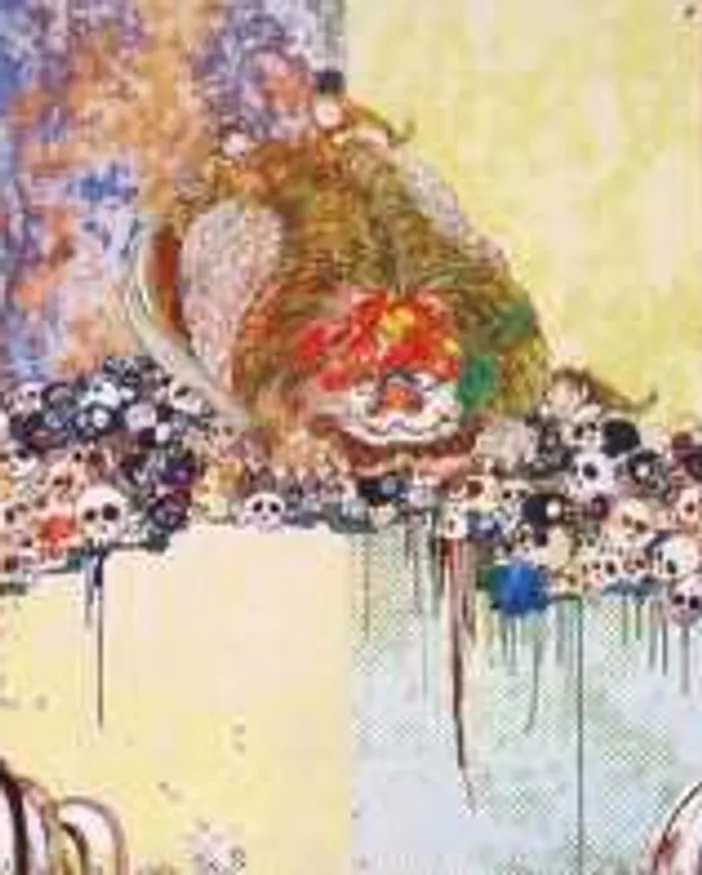 A Picture Of The Blessed Lion Who Stares At Death by Takashi Murakami