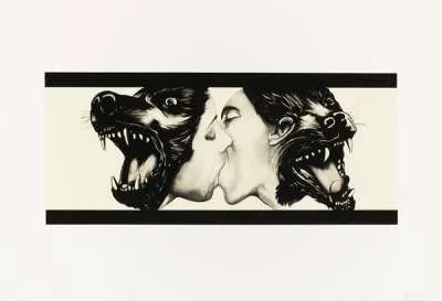 Strong in Love (Light Yellow) by Robert Longo