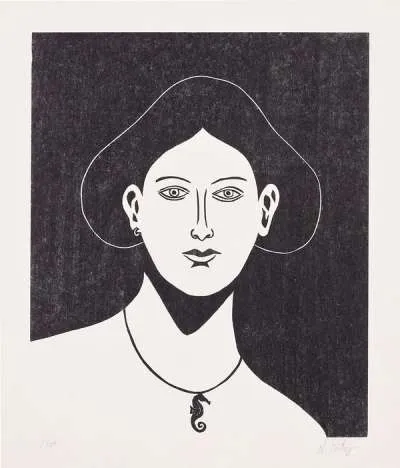 Portrait With A Seahorse Necklace by Nicolas Party