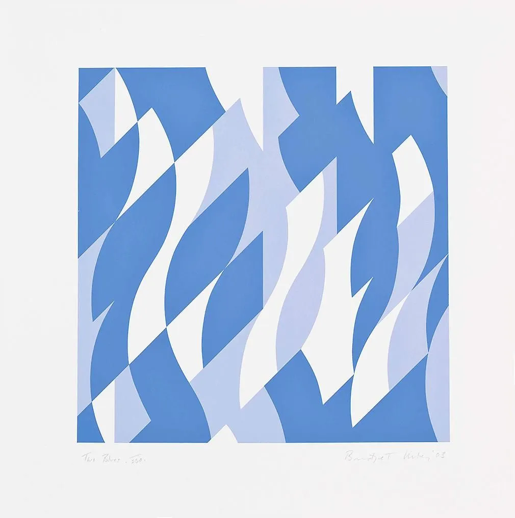 Two Blues by Bridget Riley