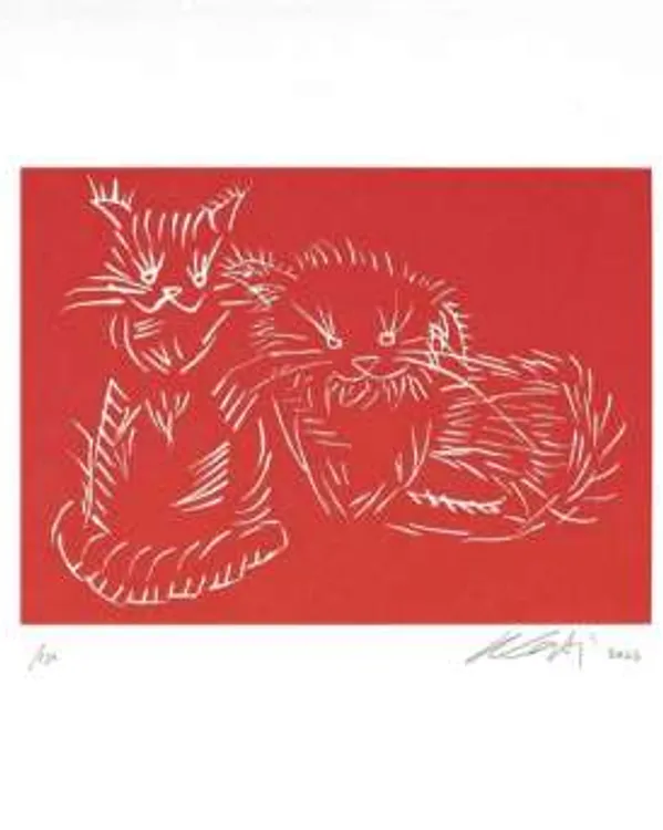 Cats (Red) by Ai Weiwei