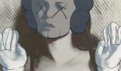 Kate Moss, White Gloves by KAWS