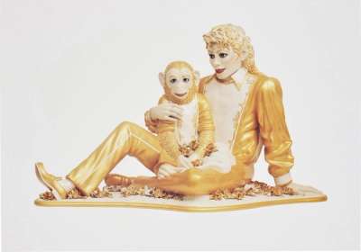 Michael Jackson And Bubbles by Jeff Koons
