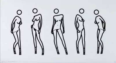 Bijou Gets Undressed 4 by Julian Opie