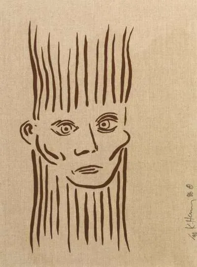 Portrait Of Joseph Beuys by Keith Haring