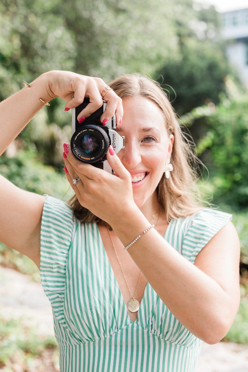 Lizzy with a film camera