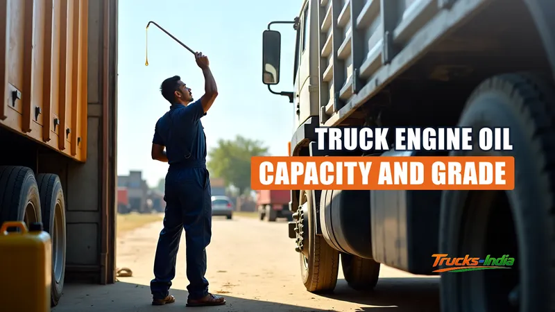 Truck Engine Oil Capacity, Grade and Change Interval in India